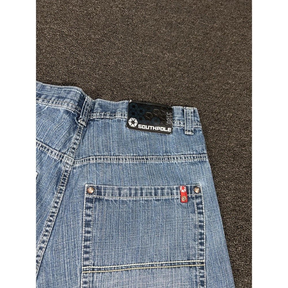 Vintage Southpole Baggy Jeans Mens 38 (Fits 36x32) Blue Hip Hop Y2K Wide Leg - Picture 5 of 9